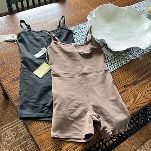 Set of 2 Aritzia Divinity Rompers - Black and Brown